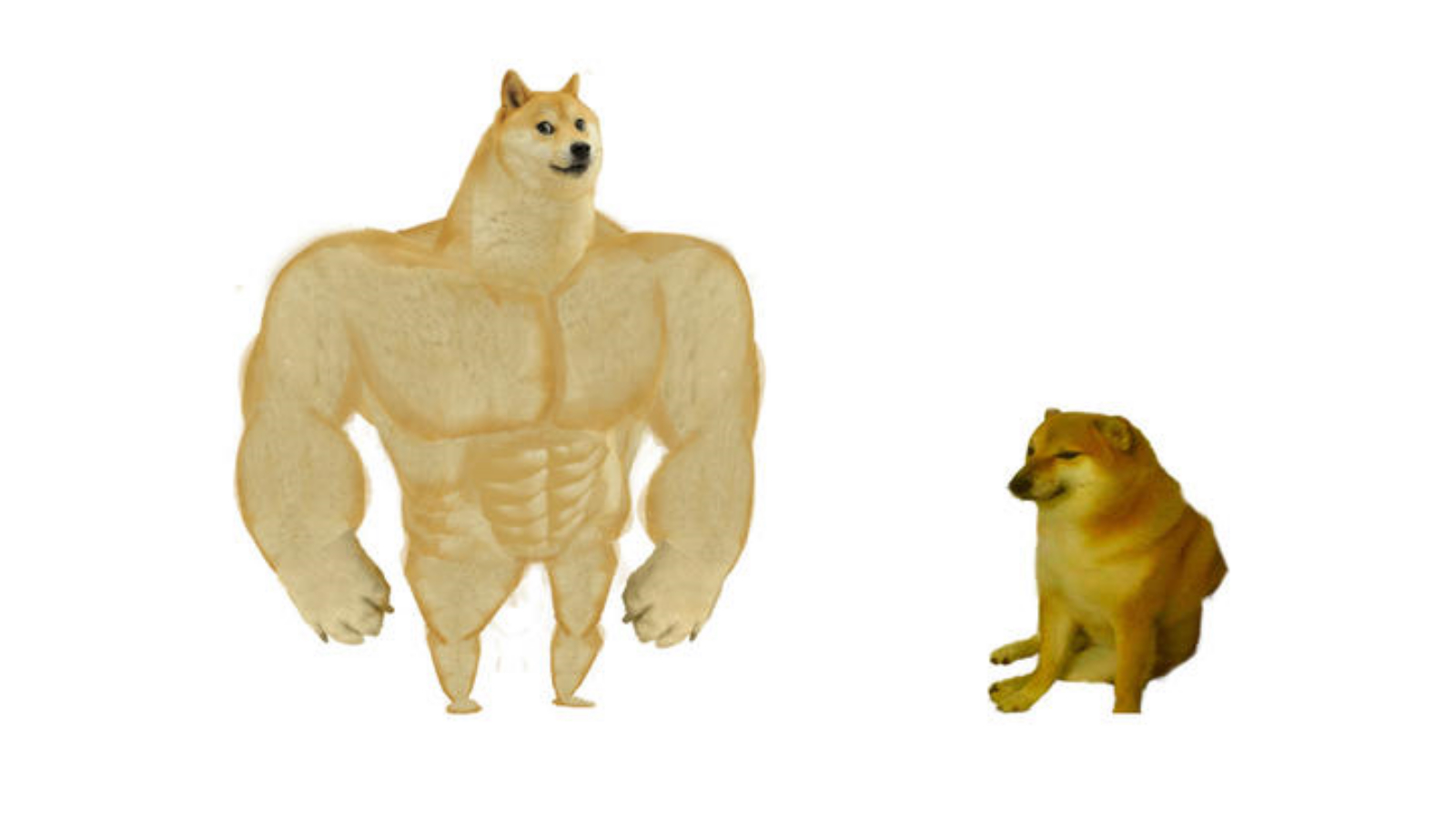 Swole Doge vs. Cheems
