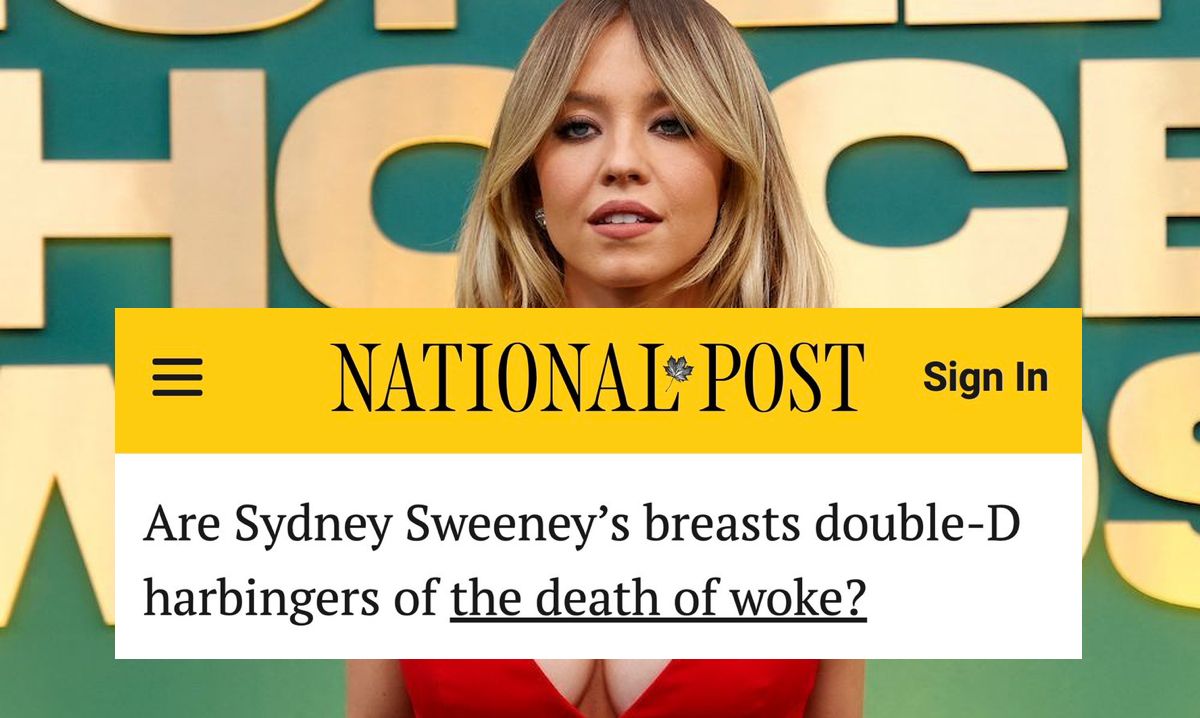 Sydney Sweeney's Anti-Woke Boobs Meme Template