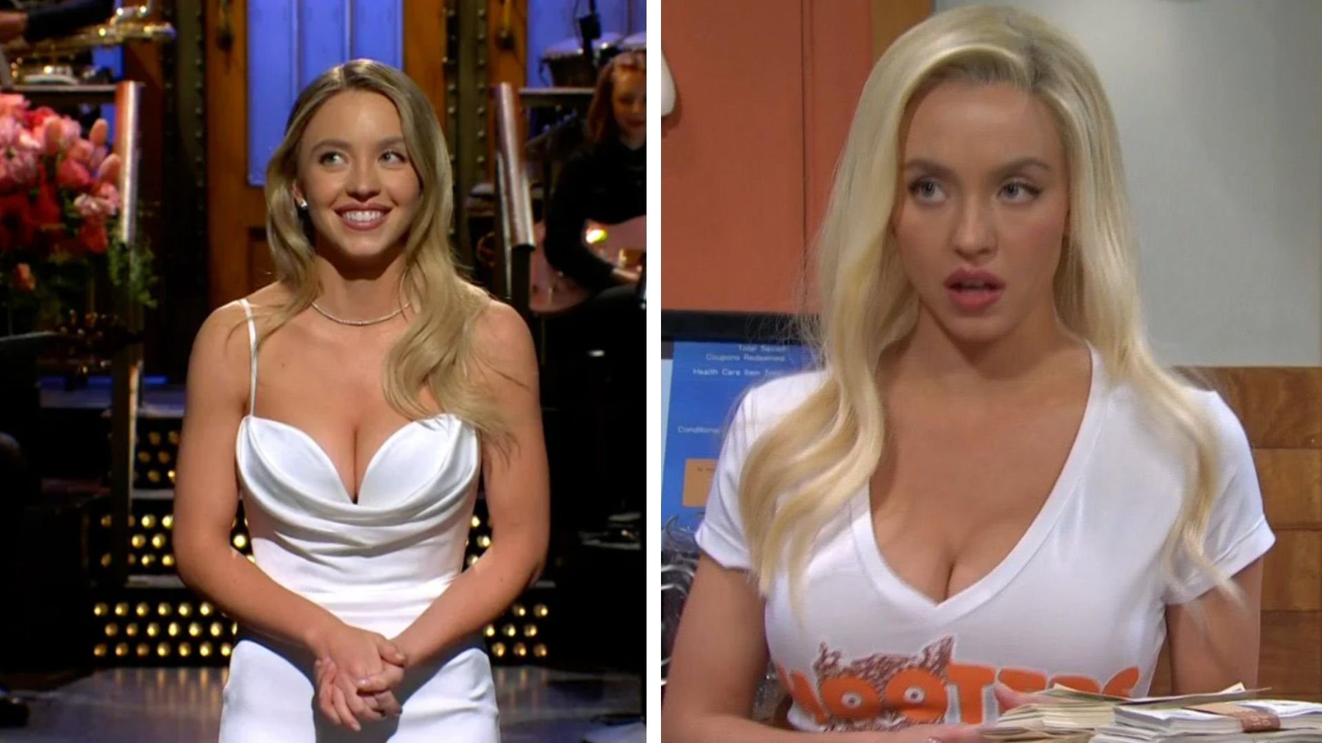 Sydney Sweeney's SNL Boob Jokes Meme Template