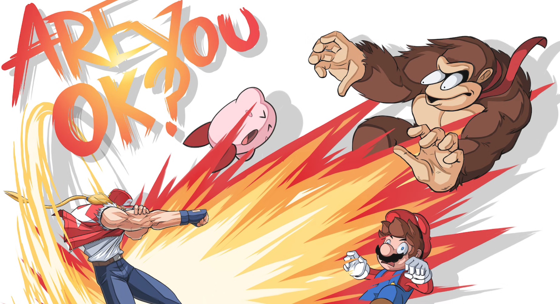 Terry Bogard's "Are You Okay?" Meme Template