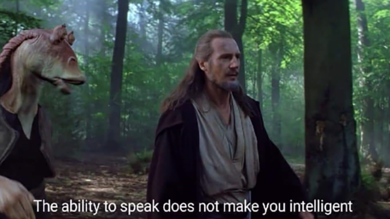 The Ability To Speak Does Not Make You Intelligent Meme Template
