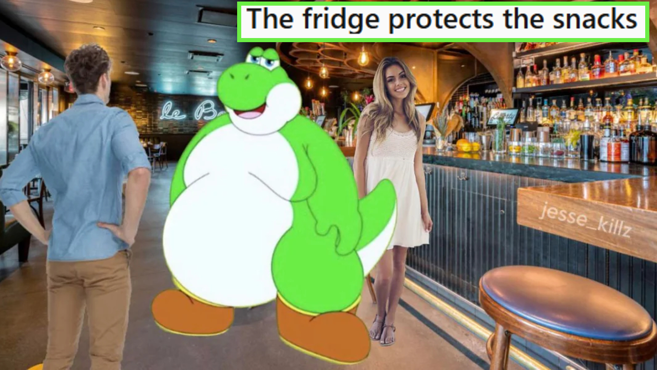 The Fridge Protects the Snacks Meme Template