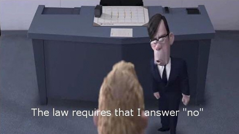 The Law Requires That I Answer "No" Meme Template
