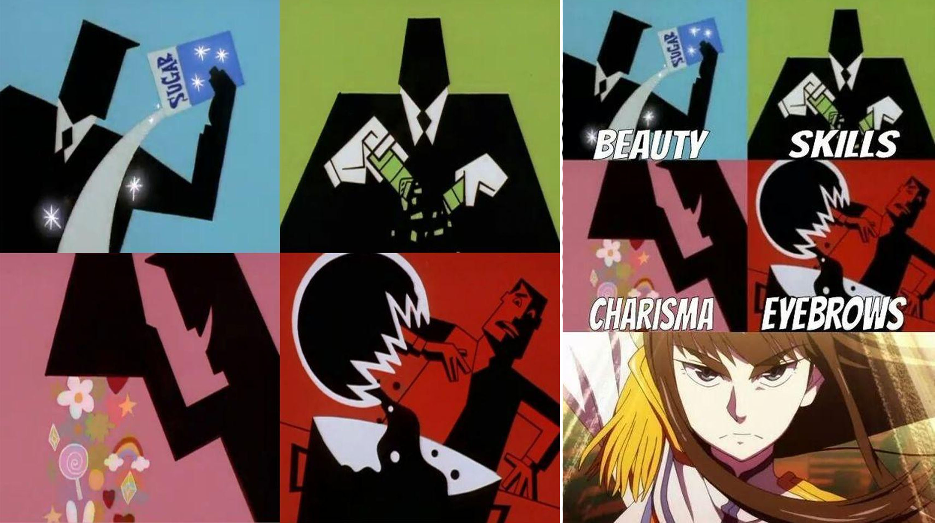 The Powerpuff Girls Opening Parodies / Professor Utonium Spilling Chemical X Meme Template