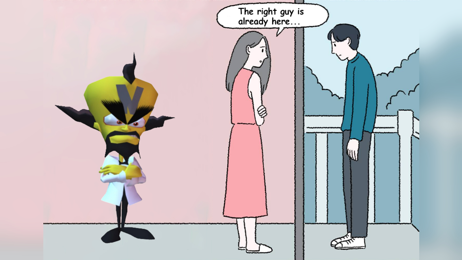 The Right Guy Is Already Here Meme Template