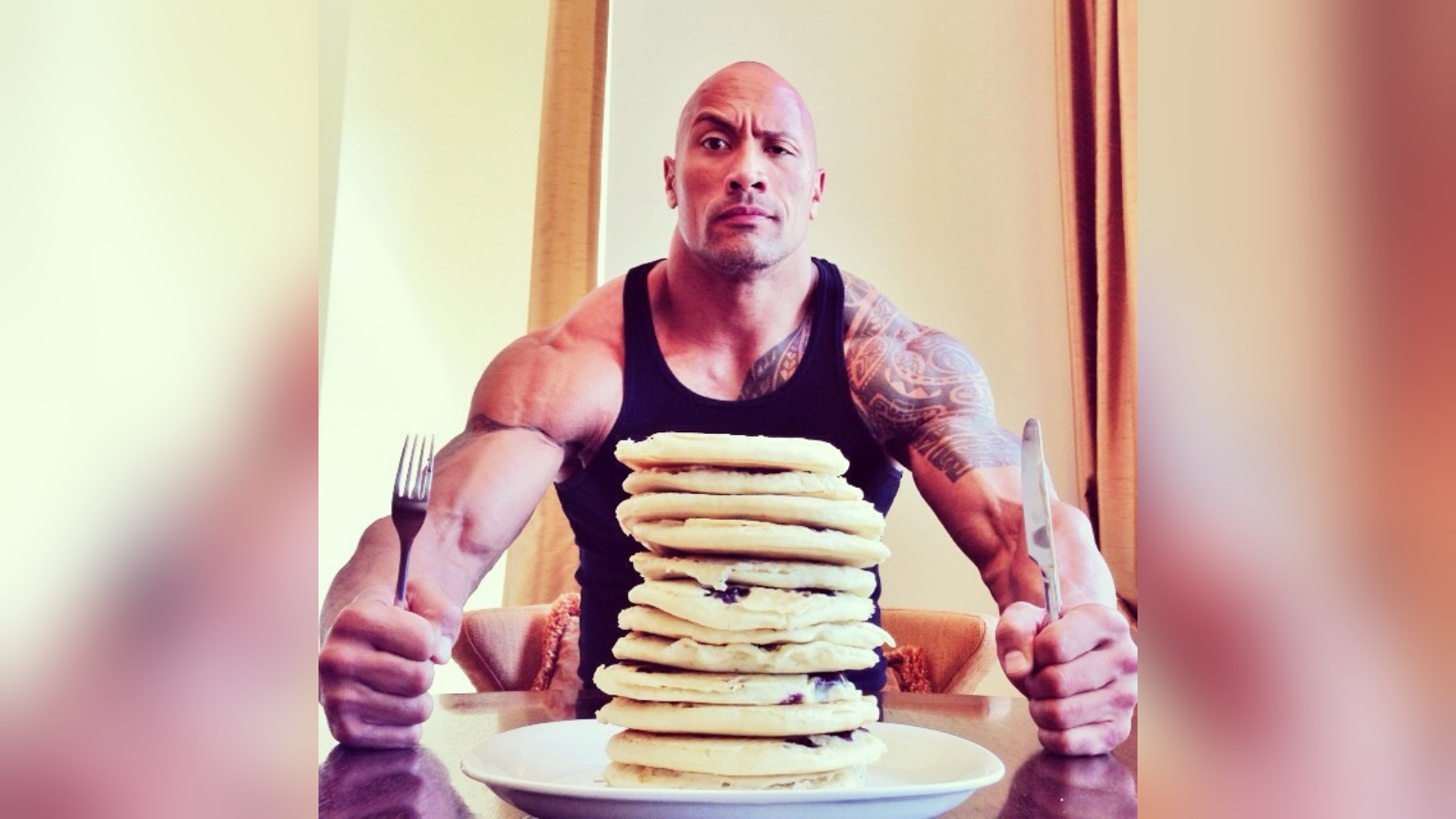 The Rock's Pancakes Meme Template