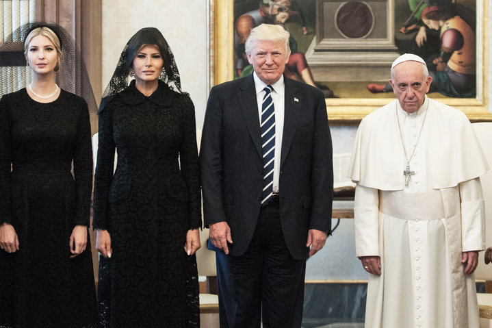 The Trumps Meet Pope Francis Meme Template
