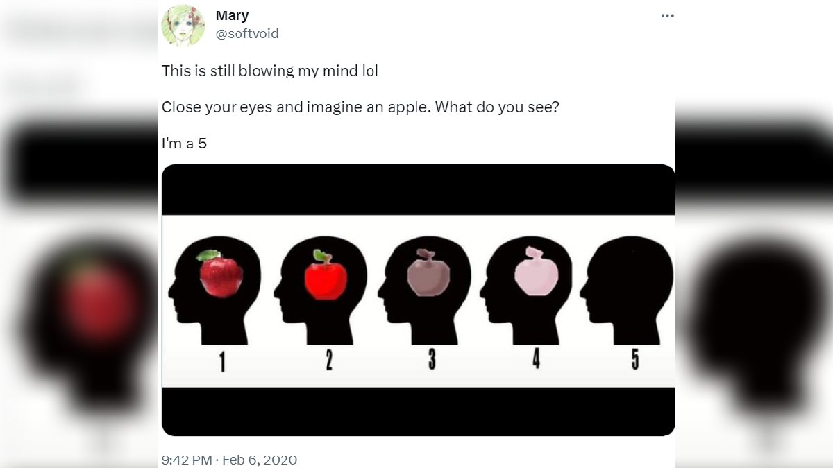 Think of an Apple In Your Head / Apple Visualization Exercise Meme Template