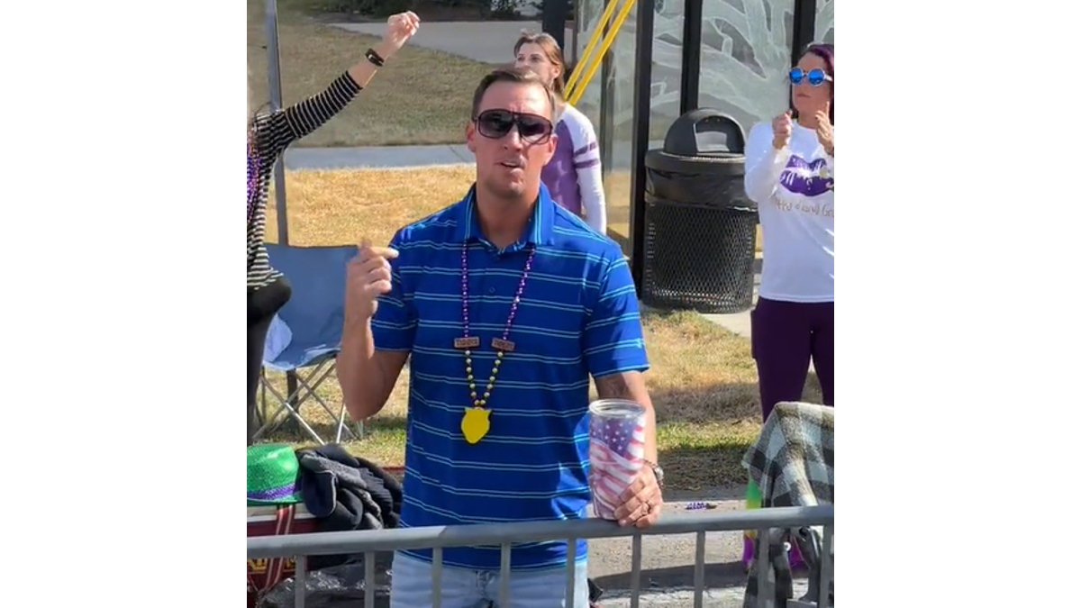 "Thinking With My Dick" / Mardi Gras Guy Meme Template