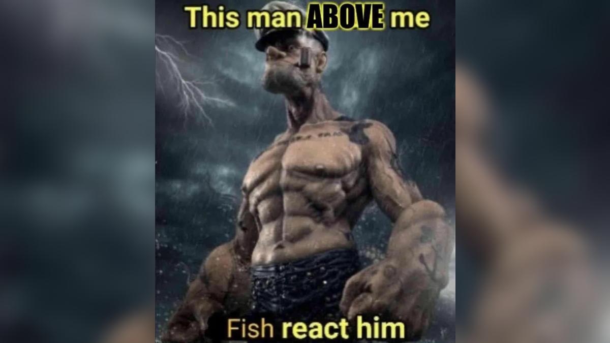 This Man, Fish React Him Meme Template