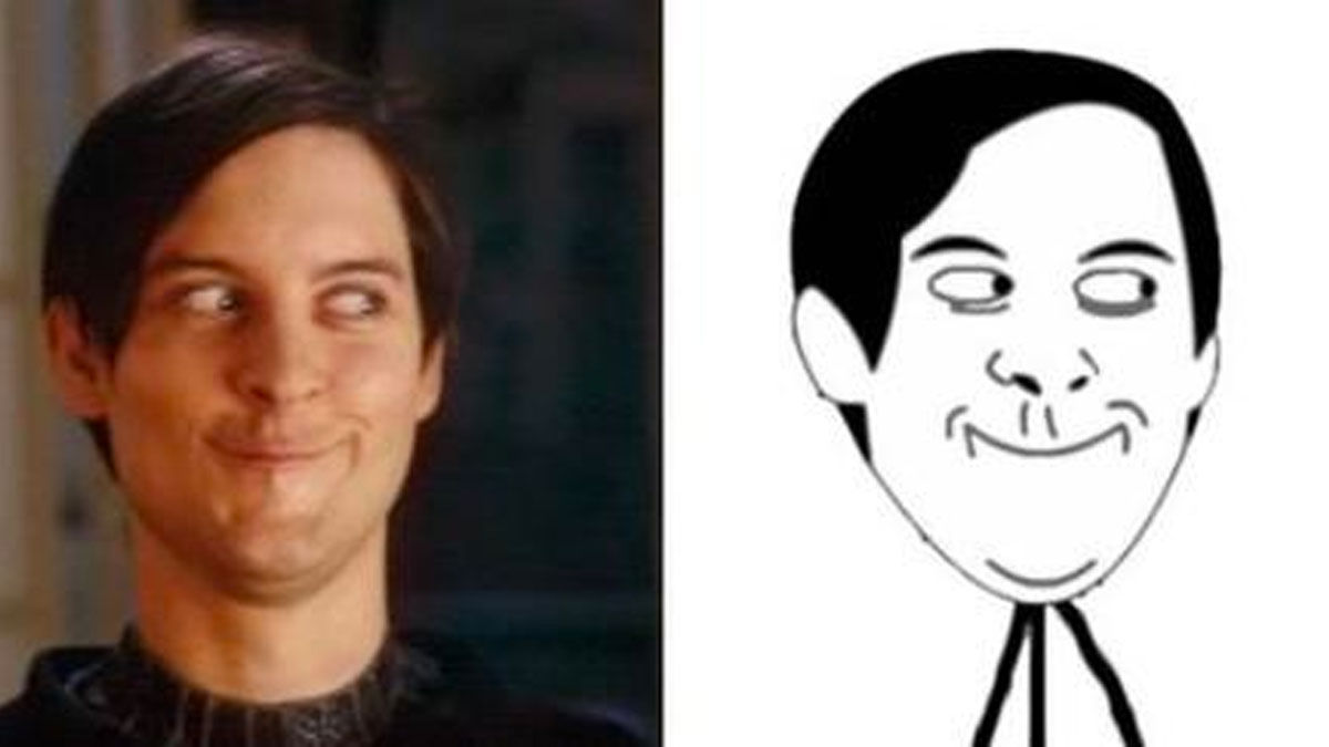 Tobey Maguire Face Meme Template