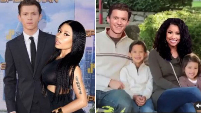 Tom Holland and Nicki Minaj Romance Meme Template