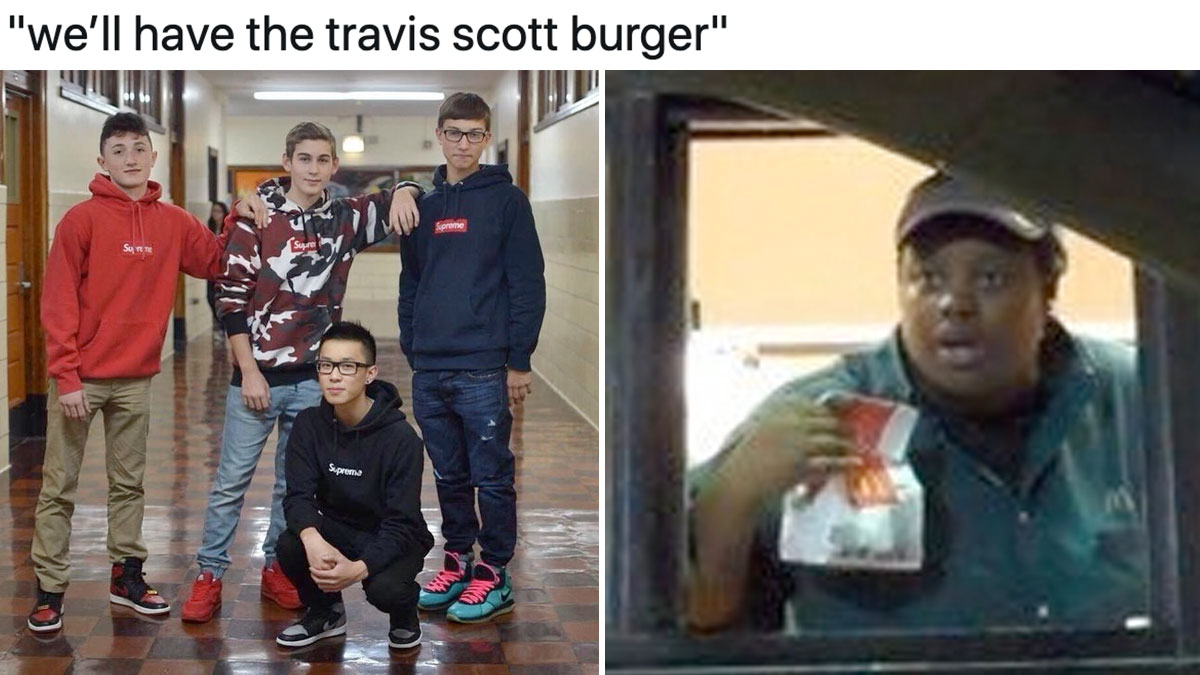Travis Scott Burger Meme Template