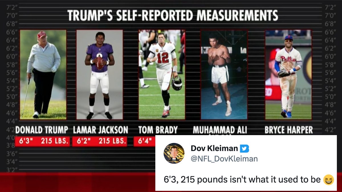 Trump 6'3", 215 pounds