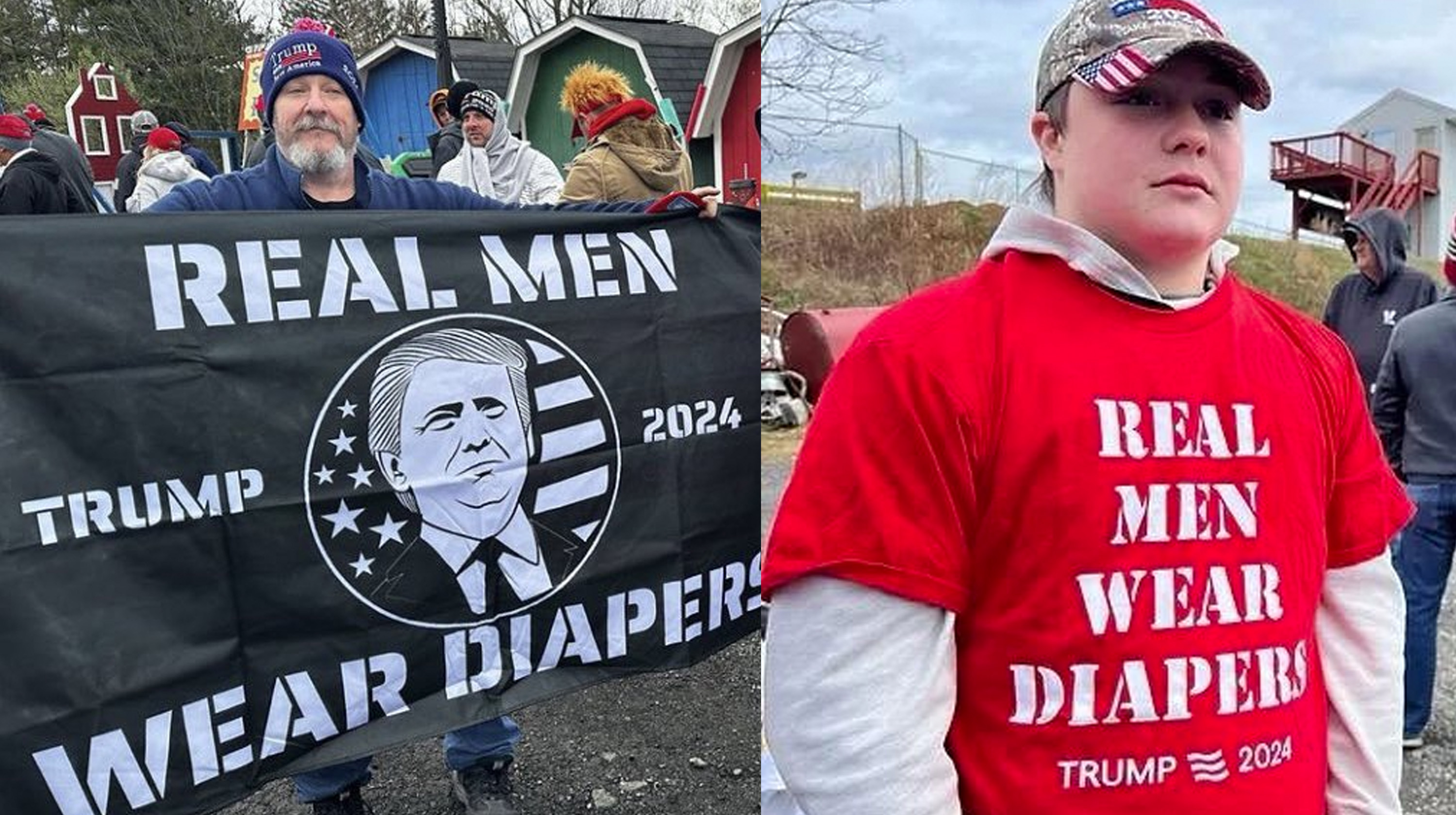 Trump Supporters Wearing Diapers / Real Men Wear Diapers Meme Template