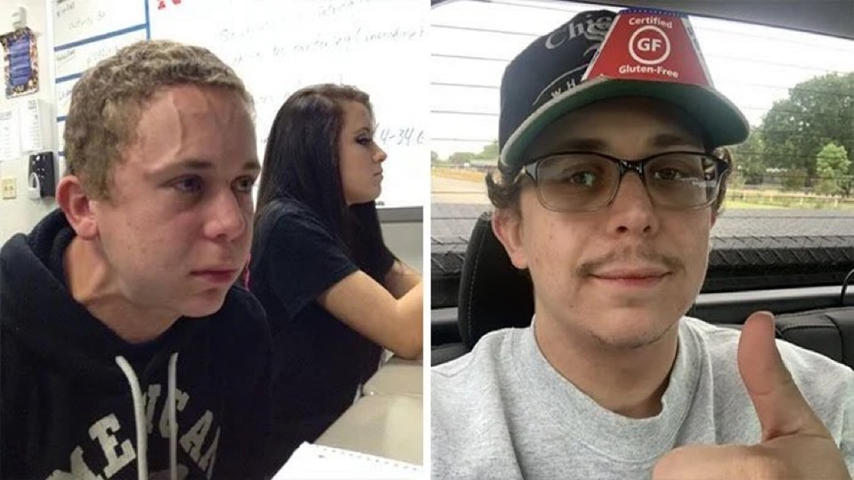 Trying to Hold a Fart Next to a Cute Girl in Class Meme Template