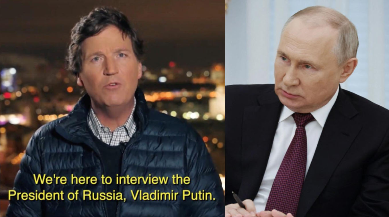 Tucker Carlson Vladimir Putin Interview Meme Template