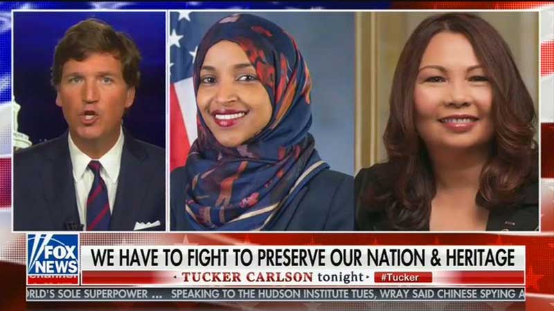 Tucker Carlson's "We Have to Fight to Preserve Our Nation & Heritage" 14 Words Chyron Meme Template
