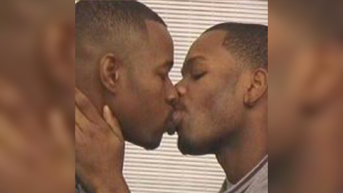 Two Guys Kissing Meme Template
