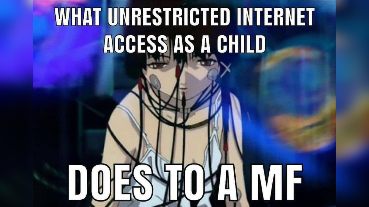 Unrestricted Internet Access at a Young Age Meme Template