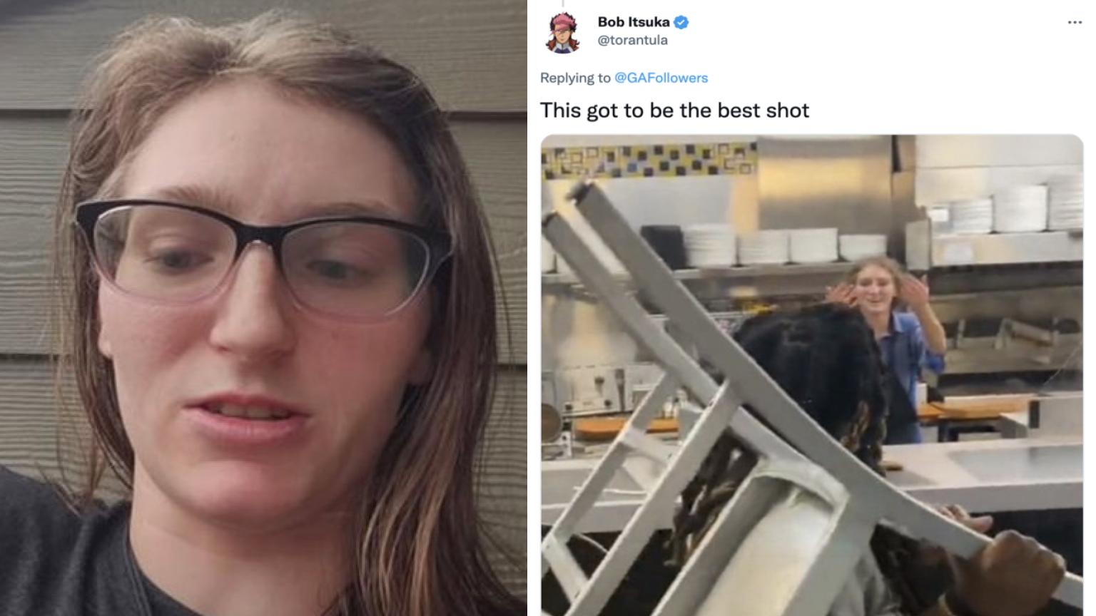 Waffle House Wendy / Waffle House Chair Catch Meme Template