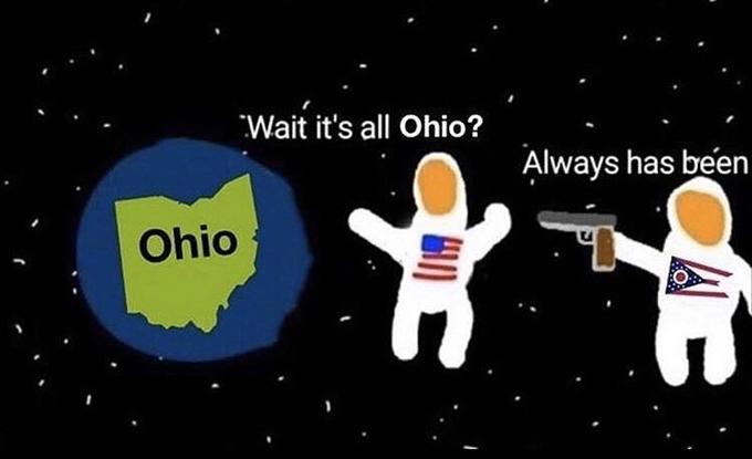 Wait, It's All Ohio? Always Has Been Meme Template
