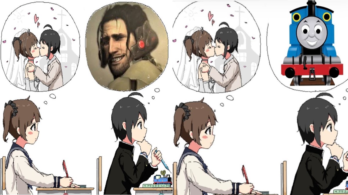 Wedding Thoughts vs. Boy Thoughts Meme Template