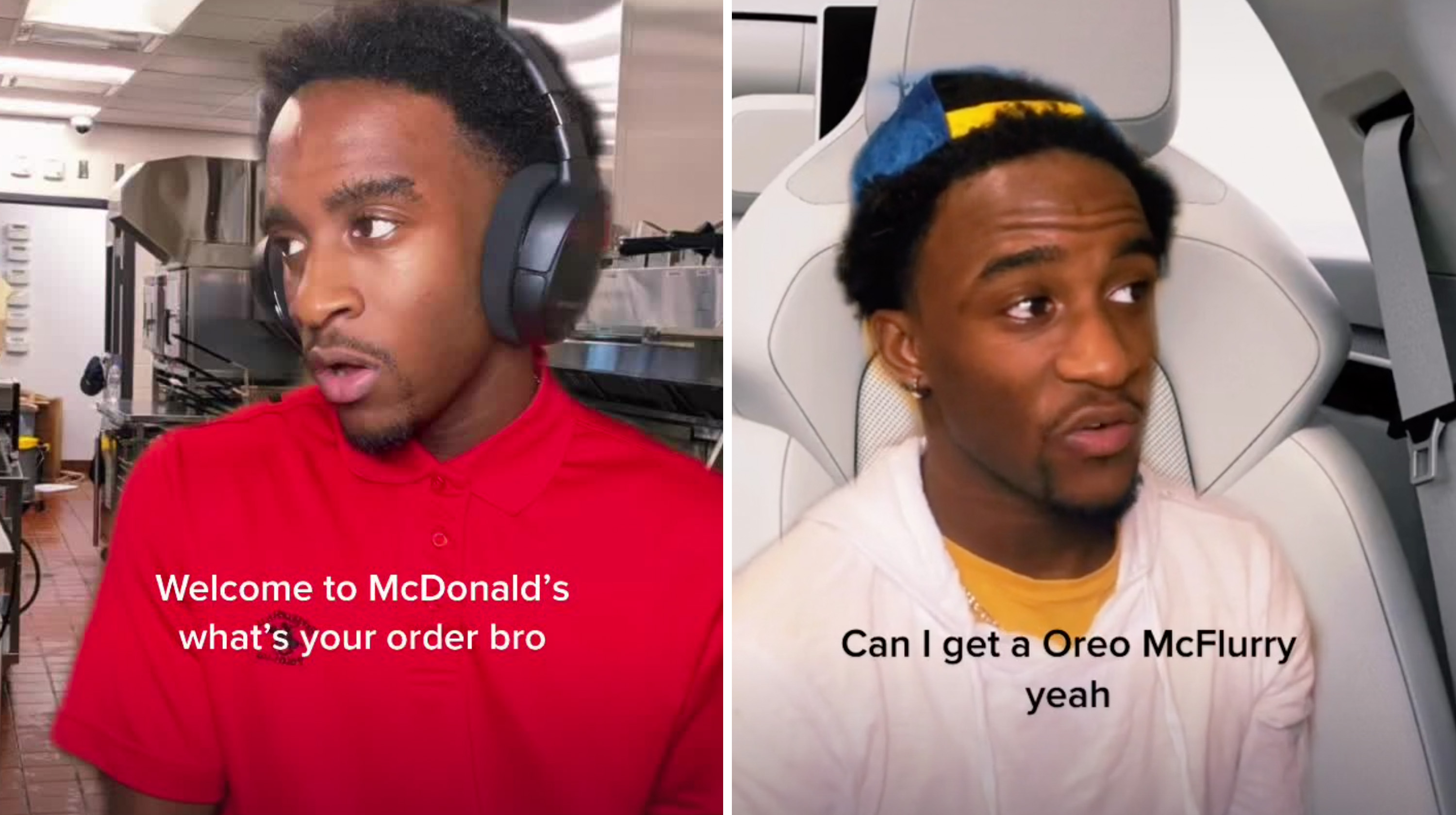 Welcome To McDonald’s Whatchu Order Bruh? Can I Get An Oreo McFlurry Yuh Meme Template
