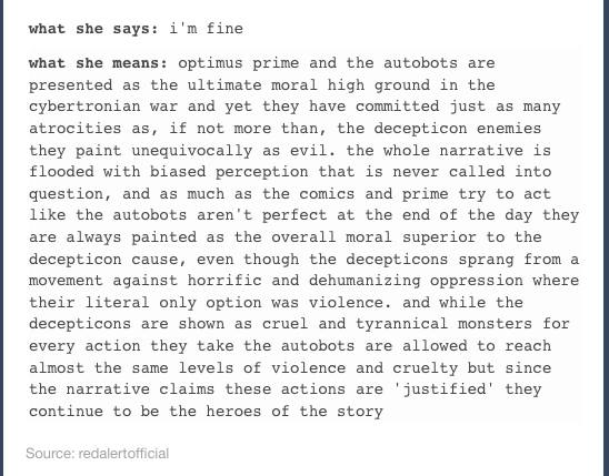 What She Says, What She Means