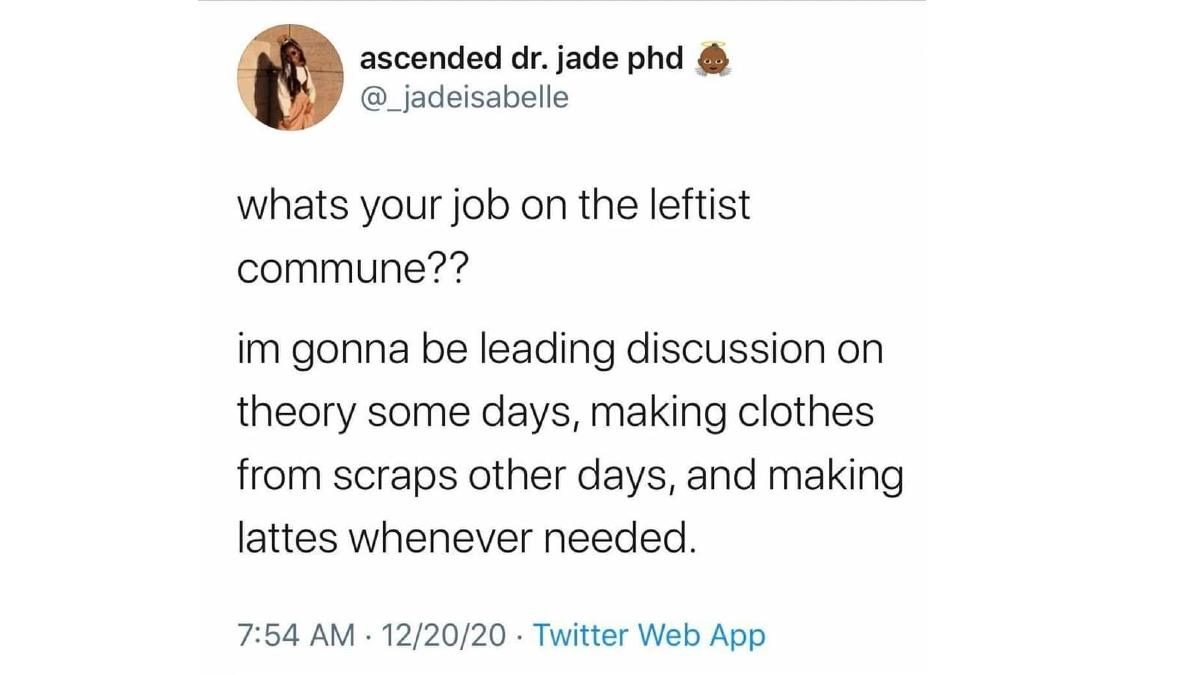 What's Your Job on the Leftist Commune? Meme Template