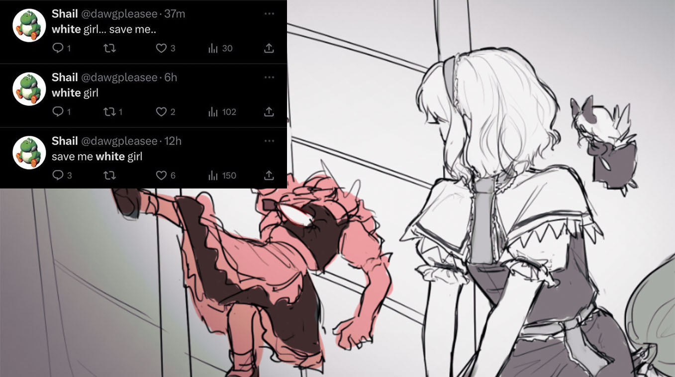 White Girl Save Me Meme Template