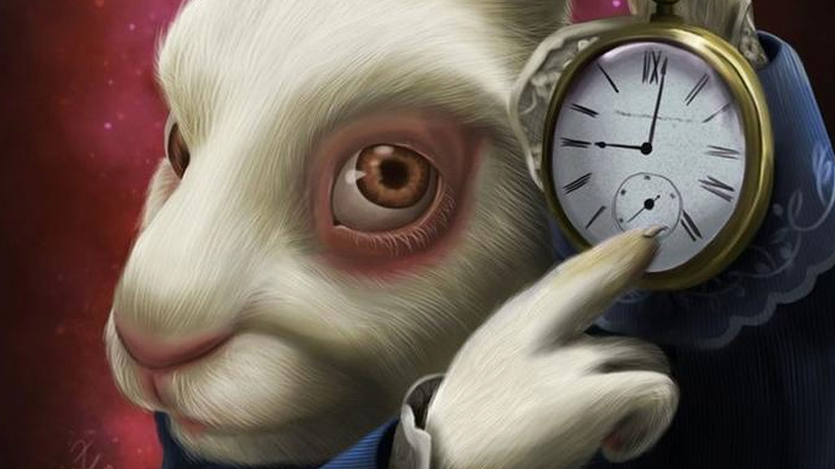 White Rabbit Pointing at a Clock Meme Template