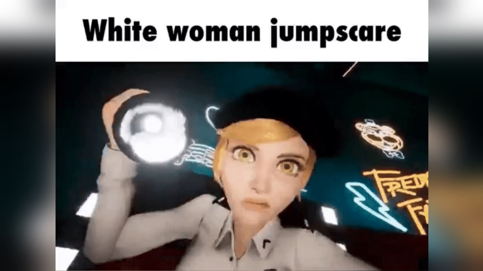White Woman Jumpscare