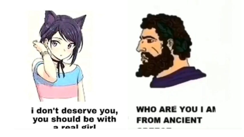 Who Are You I Am From Ancient Greece Meme Template