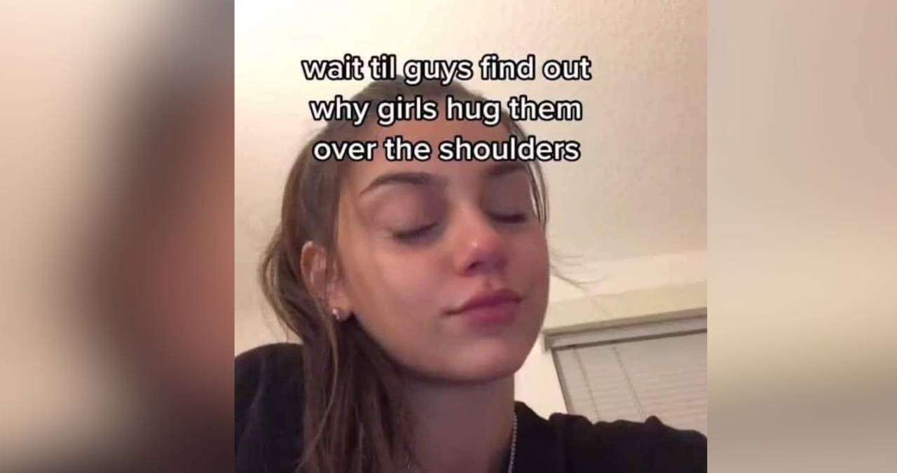 Why Girls Hug Guys Over the Shoulders / Around the Neck Meme Template