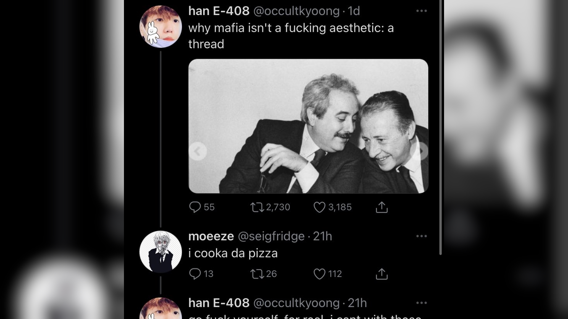 Why Mafia Isn't an Aesthetic / I Cooka Da Pizza Meme Template