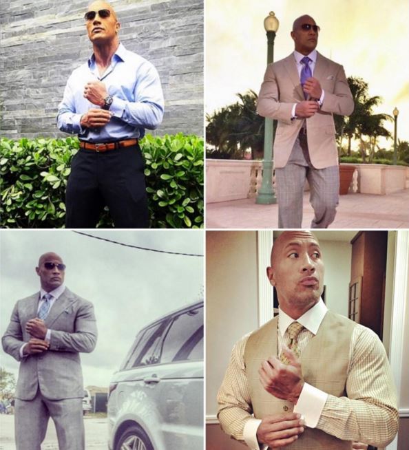 Will The Rock Ever Finish Buttoning His Sleeve?