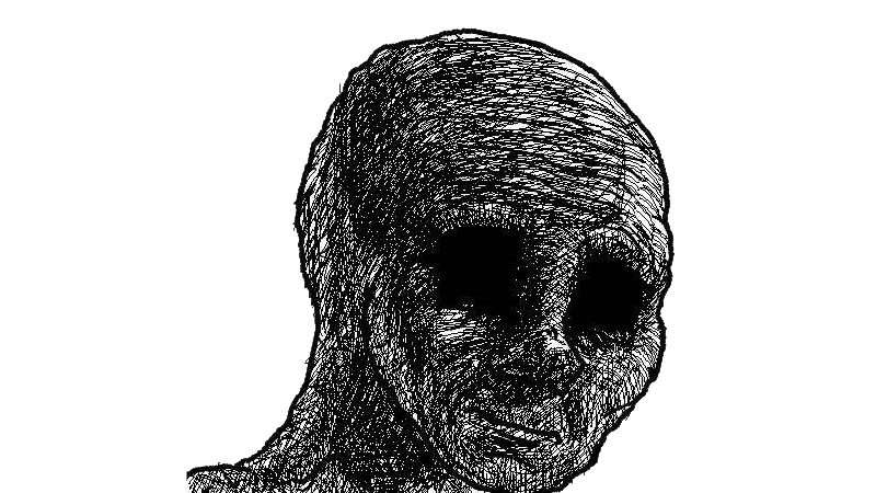 Withered Wojak Meme Template