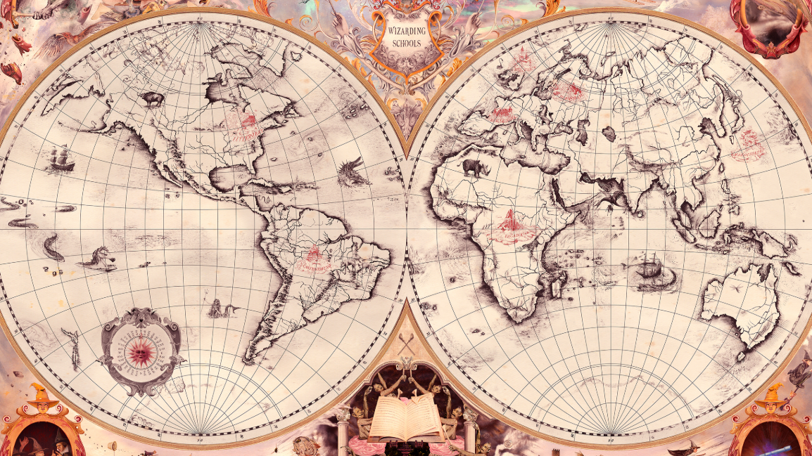 Wizarding Schools Map