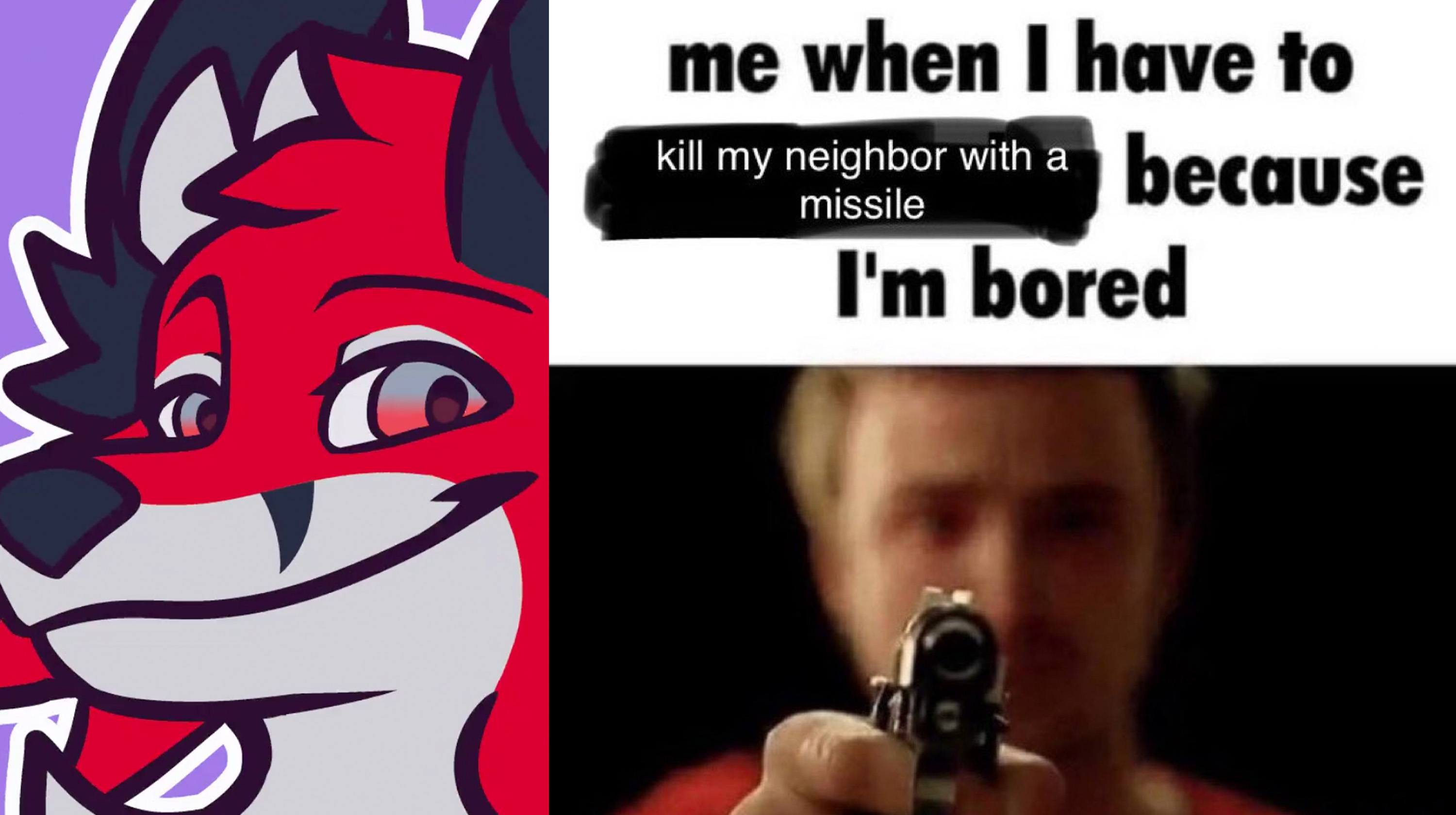 Wobby Killing His Neighbor With a Missile Rumor Meme Template