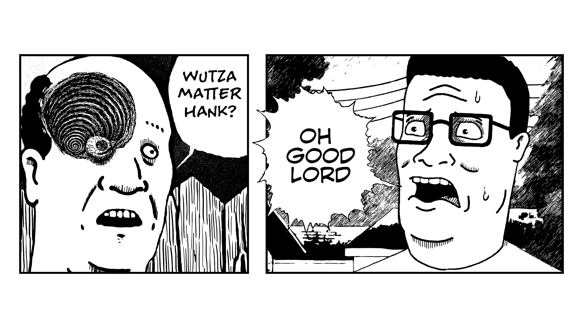 Woodrow White's 'King Of The Hill' x Junji Ito Crossovers Meme Template