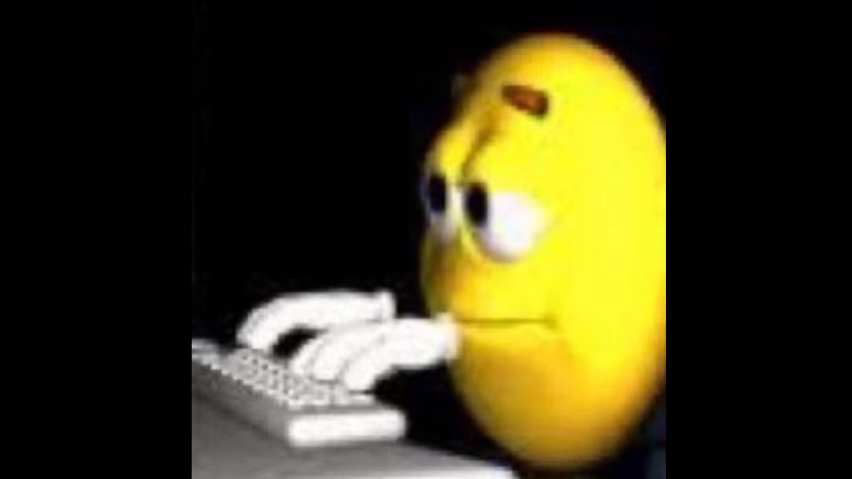 Yellow Emoji Typing Meme Template