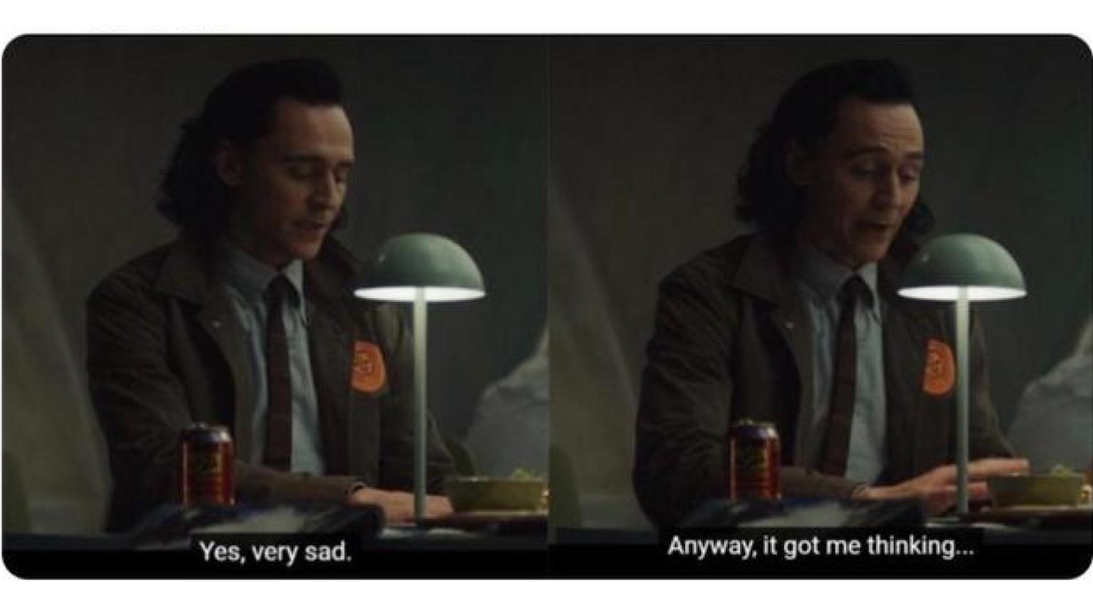 Yes, Very Sad / Anyway, It Got Me Thinking Meme Template