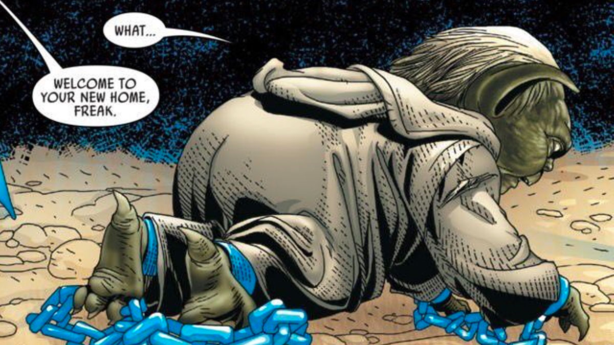 Yoda In Shackles "Welcome To Your New Home, Freak" Meme Template