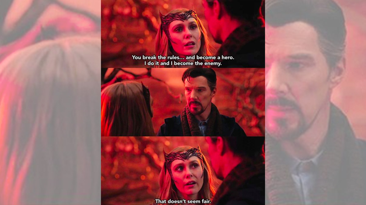 You Break The Rules And Become The Hero / That Doesn't Seem Fair Meme Template