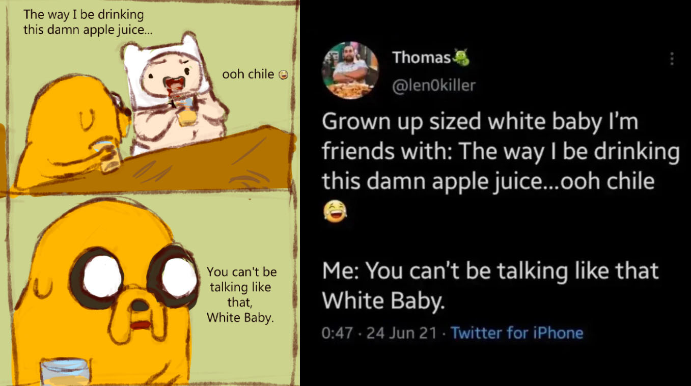 You Can't Be Talking Like That White Baby Meme Template