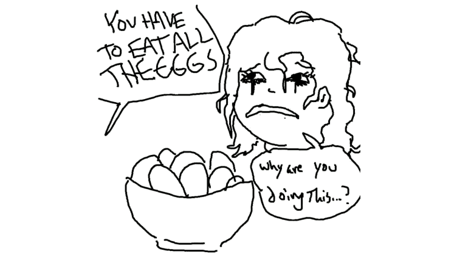 You Have To Eat All The Eggs Meme Template