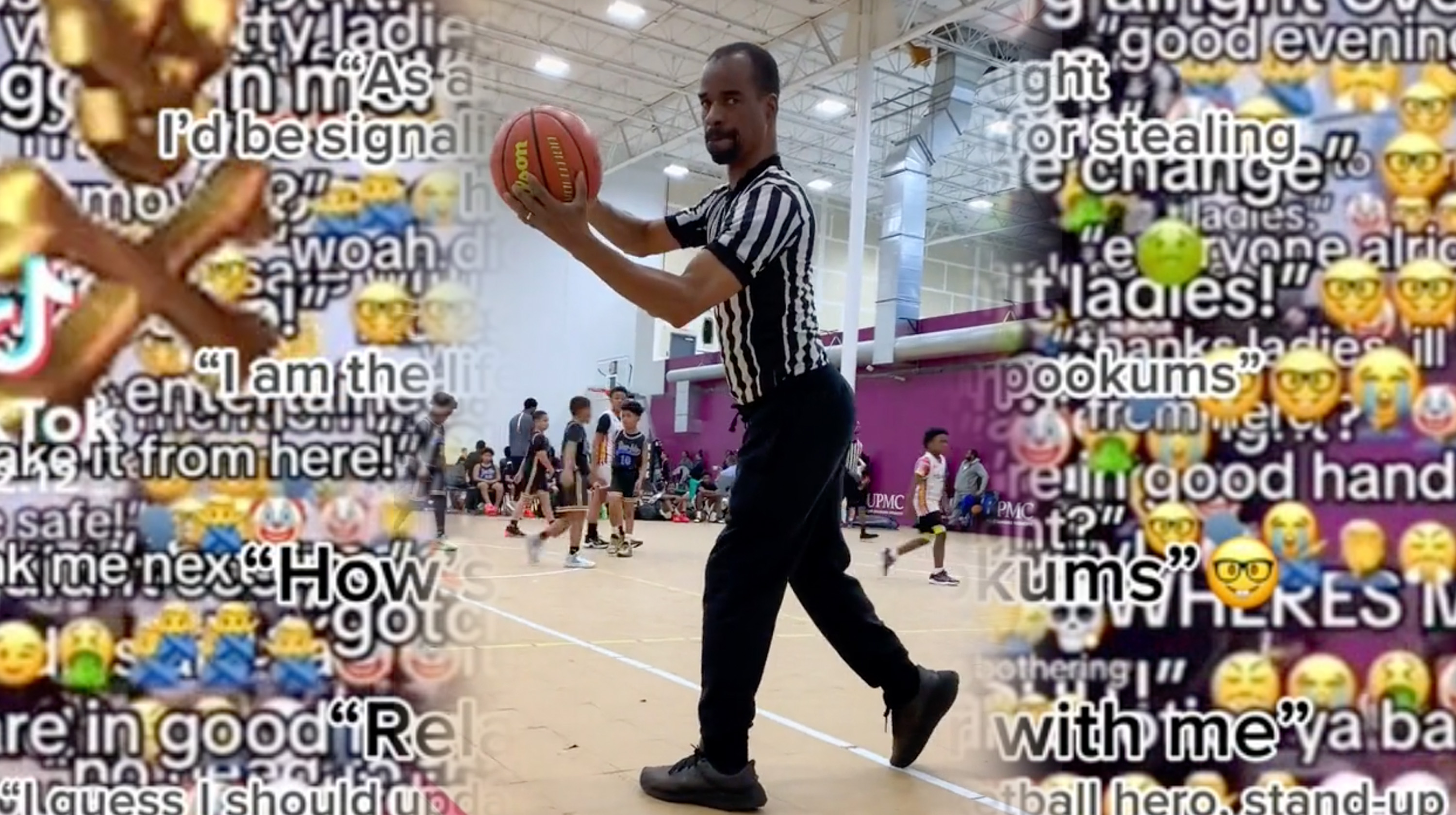 You Ladies Alright? / Omar the Basketball Referee Catching Ball Meme Template