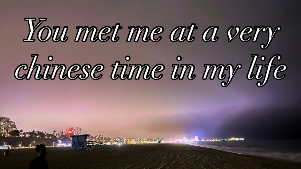 You Met Me At A Very Chinese Time In My Life
