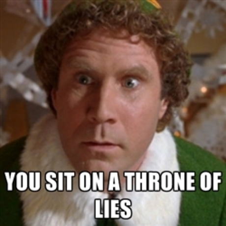 You Sit On A Throne Of Lies Meme Template